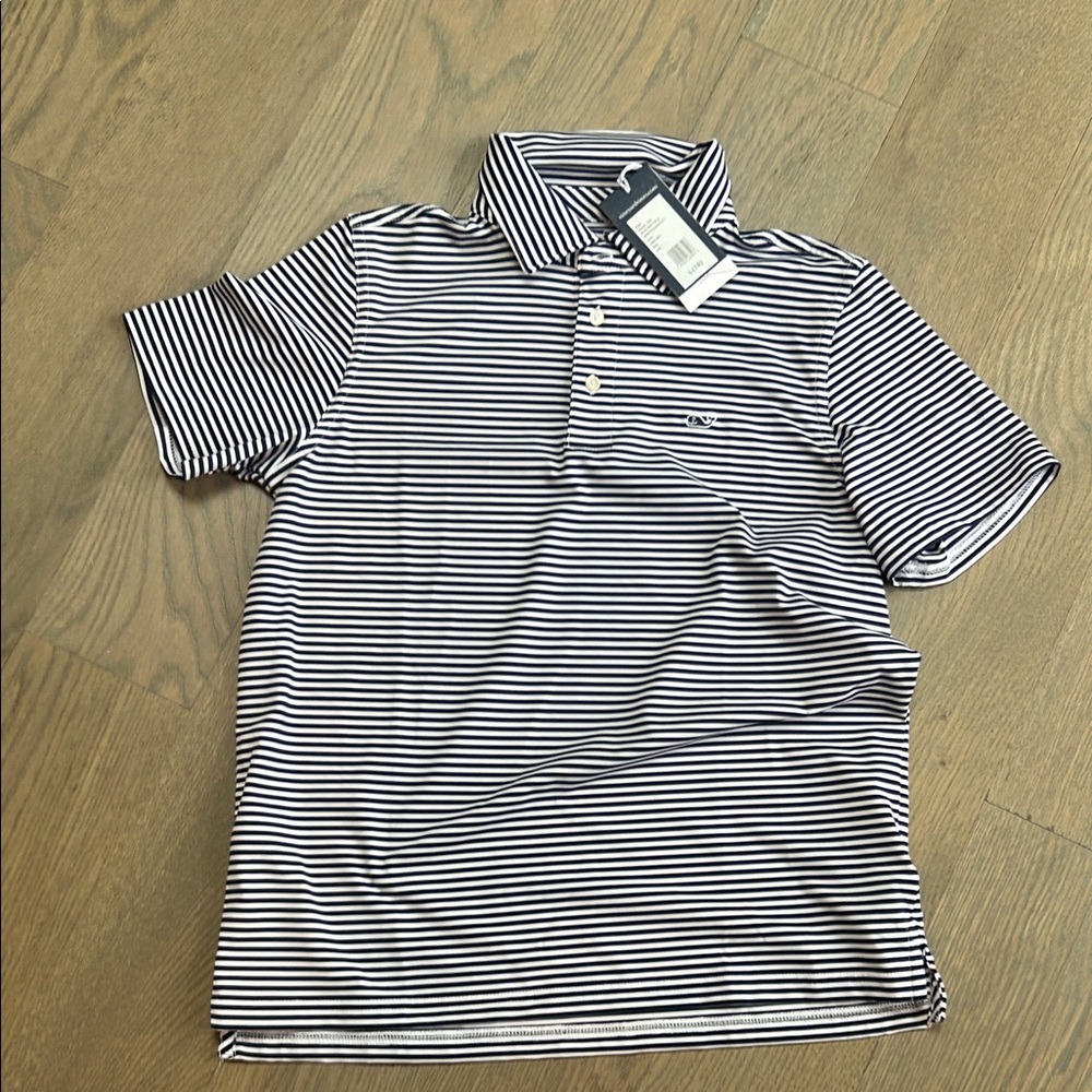 Vineyard vines, navy Striped Polo Shirt